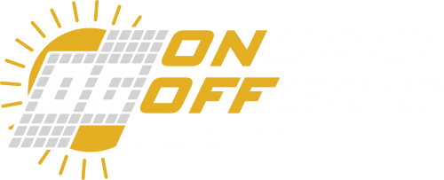 A logo with the letters OG super imposed over some solar panels and a starbust resemblance of the sun that says 'On Grid Off Grid Solar'. A midwestern company based out of Joplin, MO. The letters are yellow and white.
